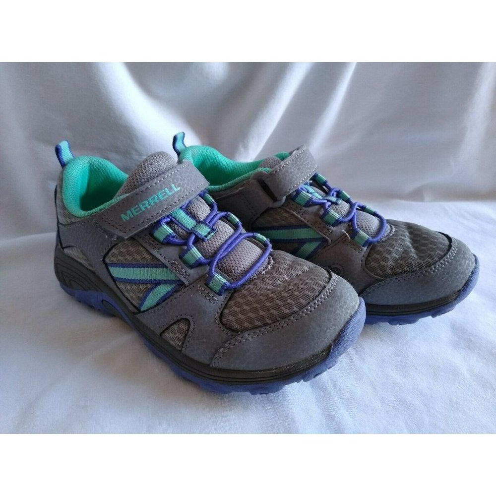 Merrell Outback Low Grey Aqua Purple Little Kids Girls Size 13.5 Shoes